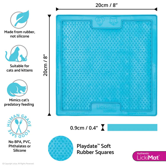 LickiMat Soother for Cats - Turquoise