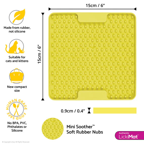 LickiMat Mini Soother - Yellow