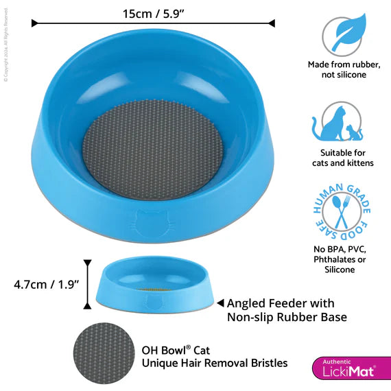 LickiMat OH Bowl for Cats - Turquoise