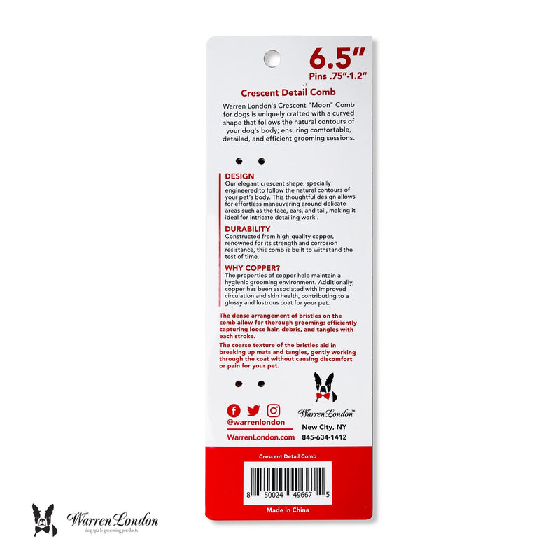 Crescent Detail Pet Comb