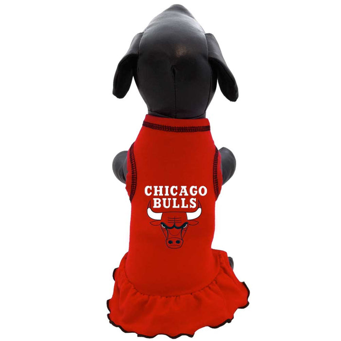 Chicago Bulls Pet Cheerleader Ruffled Dress