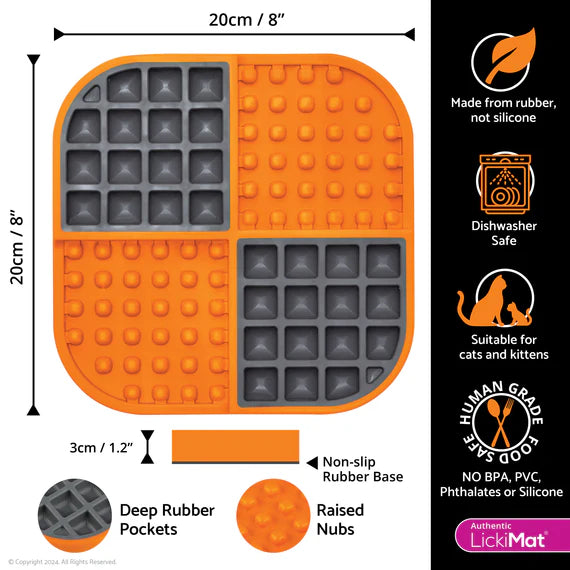 LickiMat Slomo for Cats - Orange