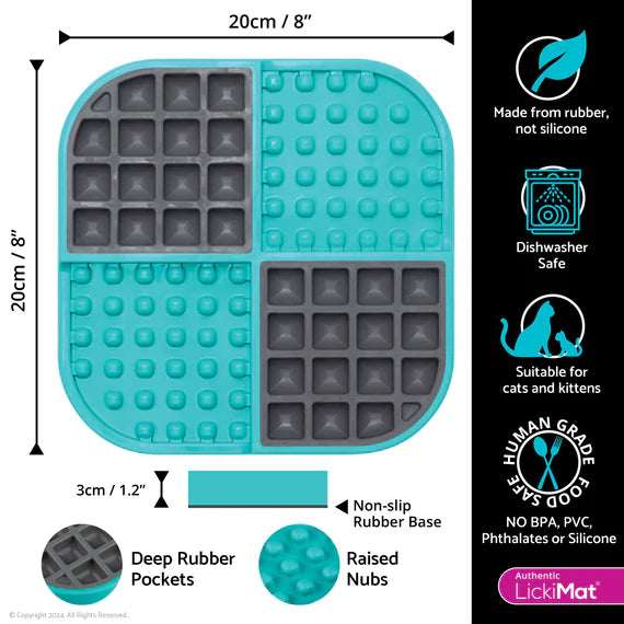 LickiMat Slomo for Cats - Turquoise