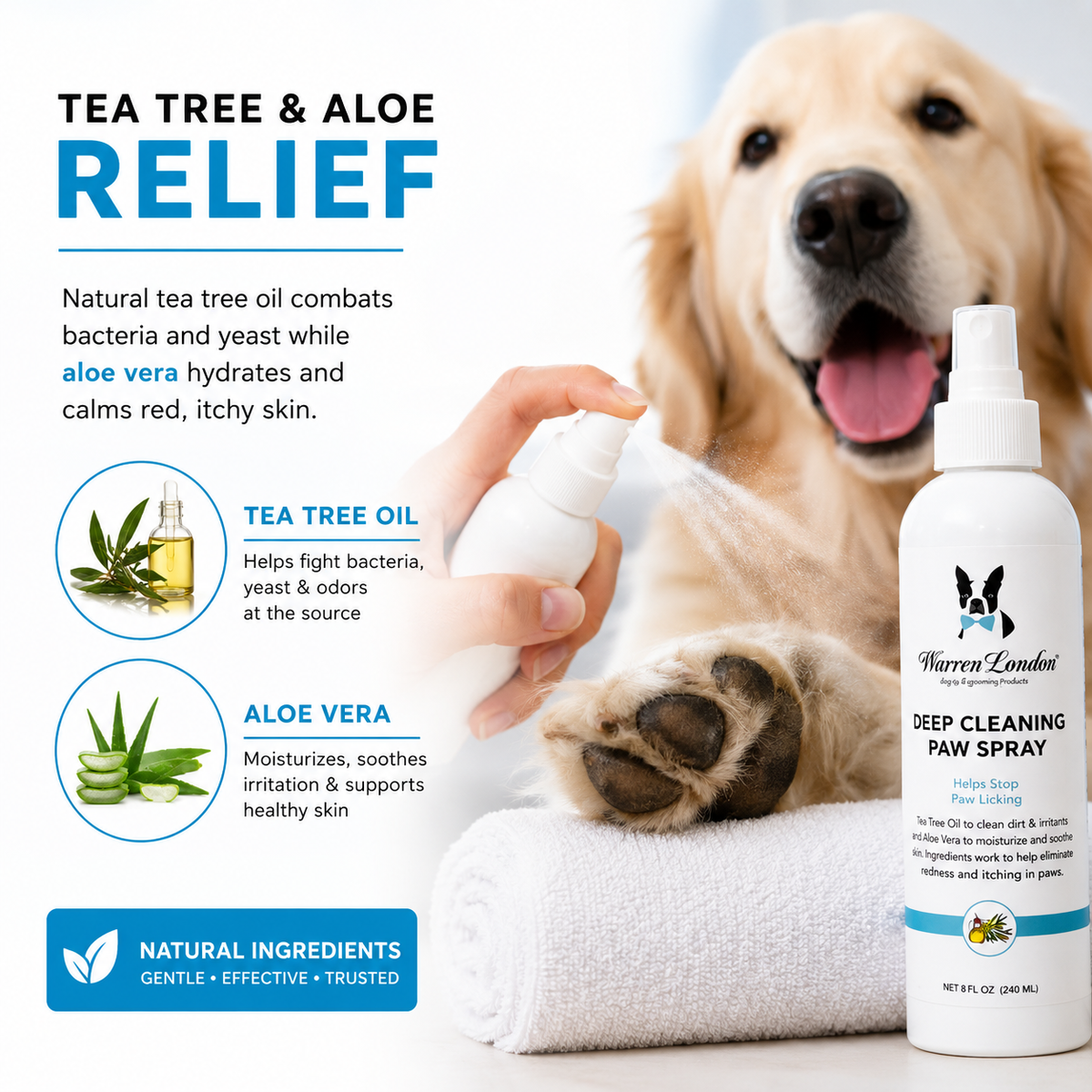 Deep Cleaning Paw Spray for Dogs