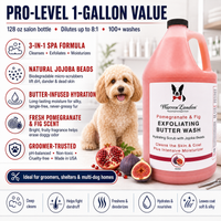 Exfoliating Butter Wash Dog Shampoo Gallons - With Natural Jojoba Beads