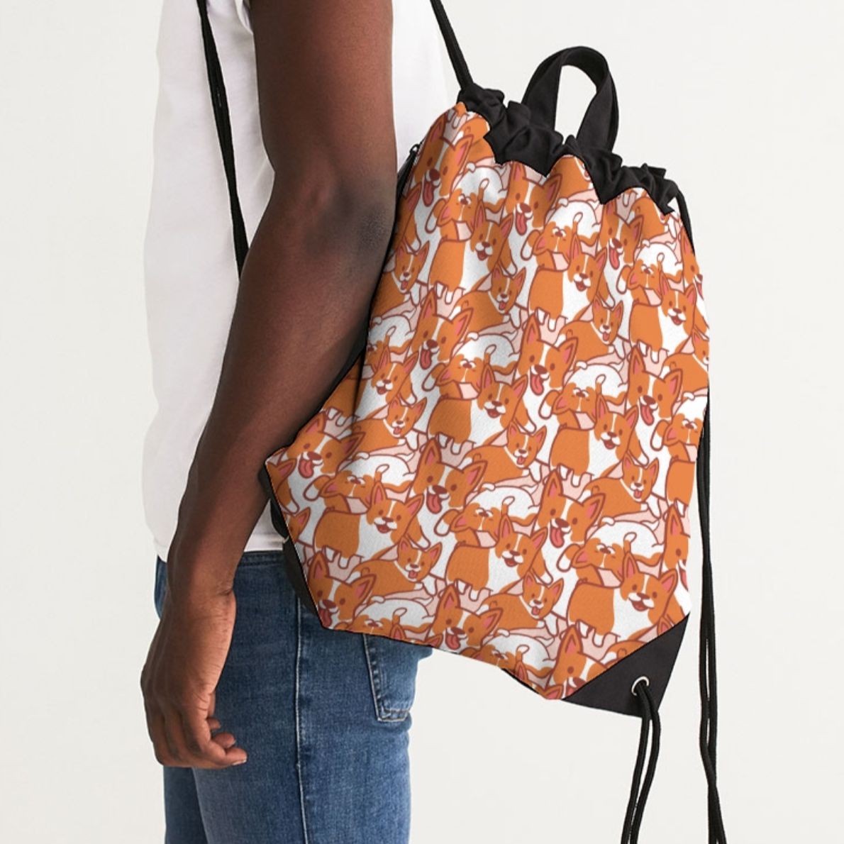 Cheeky Corgis Drawstring Bag - 3 Red Rovers