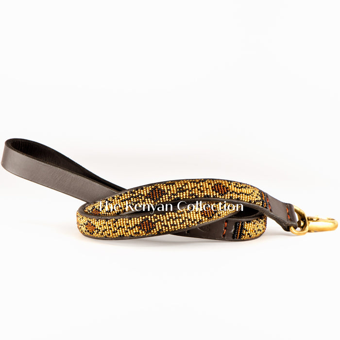 Cheetah Beaded Dog Lead