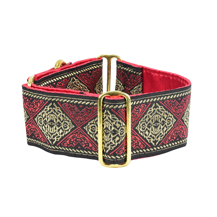 Tribal Red 2" Extra Wide Martingale Dog Collar