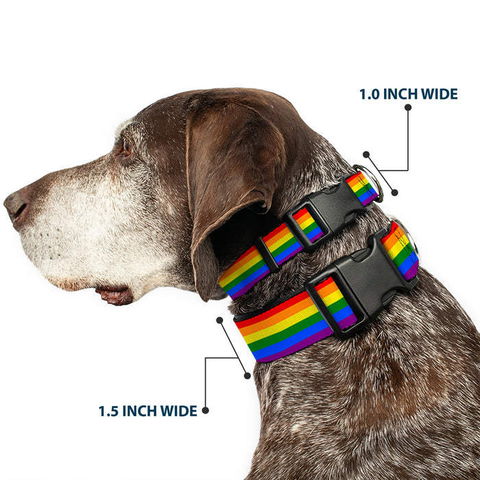 Plastic Clip Collar - Flag Pride Rainbow