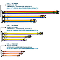 Plastic Clip Collar - Flag Pride Rainbow