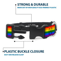 Plastic Clip Collar - Flag Pride Rainbow