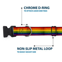 Plastic Clip Collar - Flag Pride Distressed Rainbow