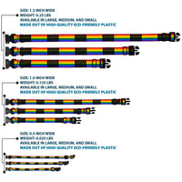 Plastic Clip Collar - Flag American Pride Rainbow/Black