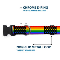 Plastic Clip Collar - Flag American Pride Rainbow/Black