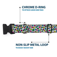 Plastic Clip Collar - Leopard White/Multi Color