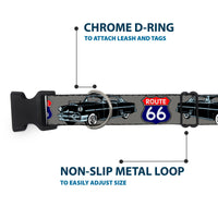 Plastic Clip Collar - Route 66 Classics Gray