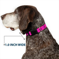 Plastic Clip Collar - Rotating Squares Pink/Purple