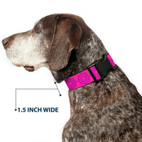 Plastic Clip Collar - Rotating Squares Pink/Purple