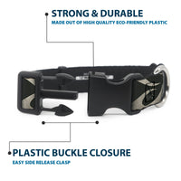 Plastic Clip Collar - BD AUTHENTIC SEATBELT BELT SINCE 1993 Flames Olive/Tan