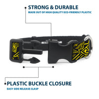 Plastic Clip Collar - BD Logo Scattered Black/Yellow