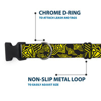 Plastic Clip Collar - BD Logo Scattered Black/Yellow