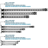 Plastic Clip Collar - BD Monogram2 White/Black