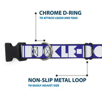 Plastic Clip Collar - BUCKLE-DOWN Shapes Blue/White