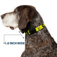 Plastic Clip Collar - CAUTION Yellow/Black