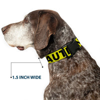 Plastic Clip Collar - CAUTION Yellow/Black