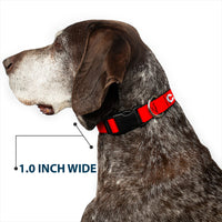 Plastic Clip Collar - Pet Quote CAUTION Red/White
