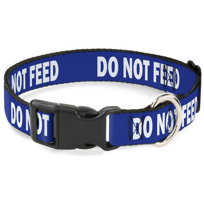 Plastic Clip Collar - Pet Quote DO NOT FEED Navy/White