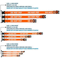 Plastic Clip Collar - Pet Quote DO NOT PET Orange/White