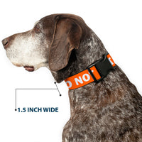 Plastic Clip Collar - Pet Quote DO NOT PET Orange/White
