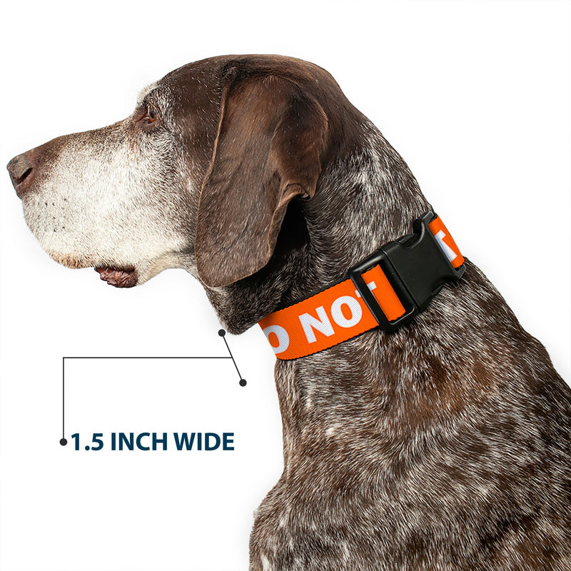 Plastic Clip Collar - Pet Quote DO NOT PET Orange/White