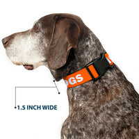 Plastic Clip Collar - Pet Quote NO DOGS Orange/White