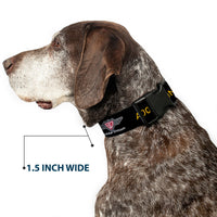 Plastic Clip Collar - Buckle-Down Logo ADOPT, DON'T SHOP Black/Yellow