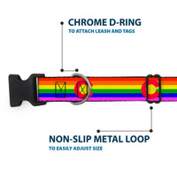 Plastic Clip Collar - Colorado Flags2 Pride