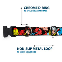 Plastic Clip Collar - 5-Marvel Characters Black