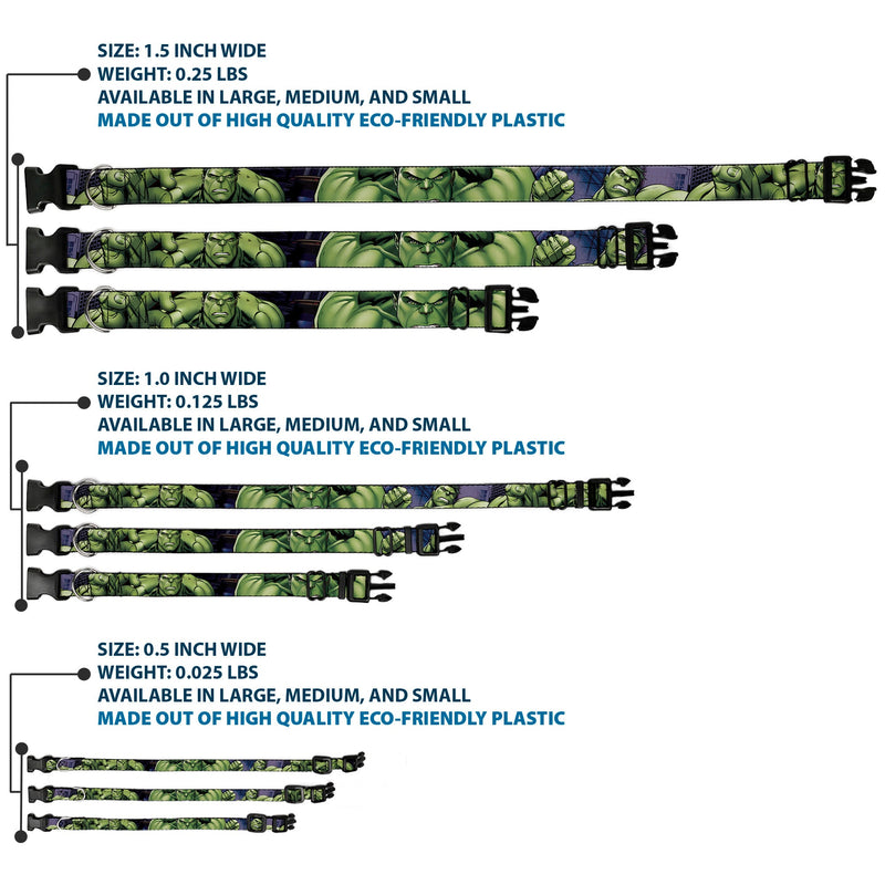 Plastic Clip Collar - Marvel Hulk CLOSE-UP Poses