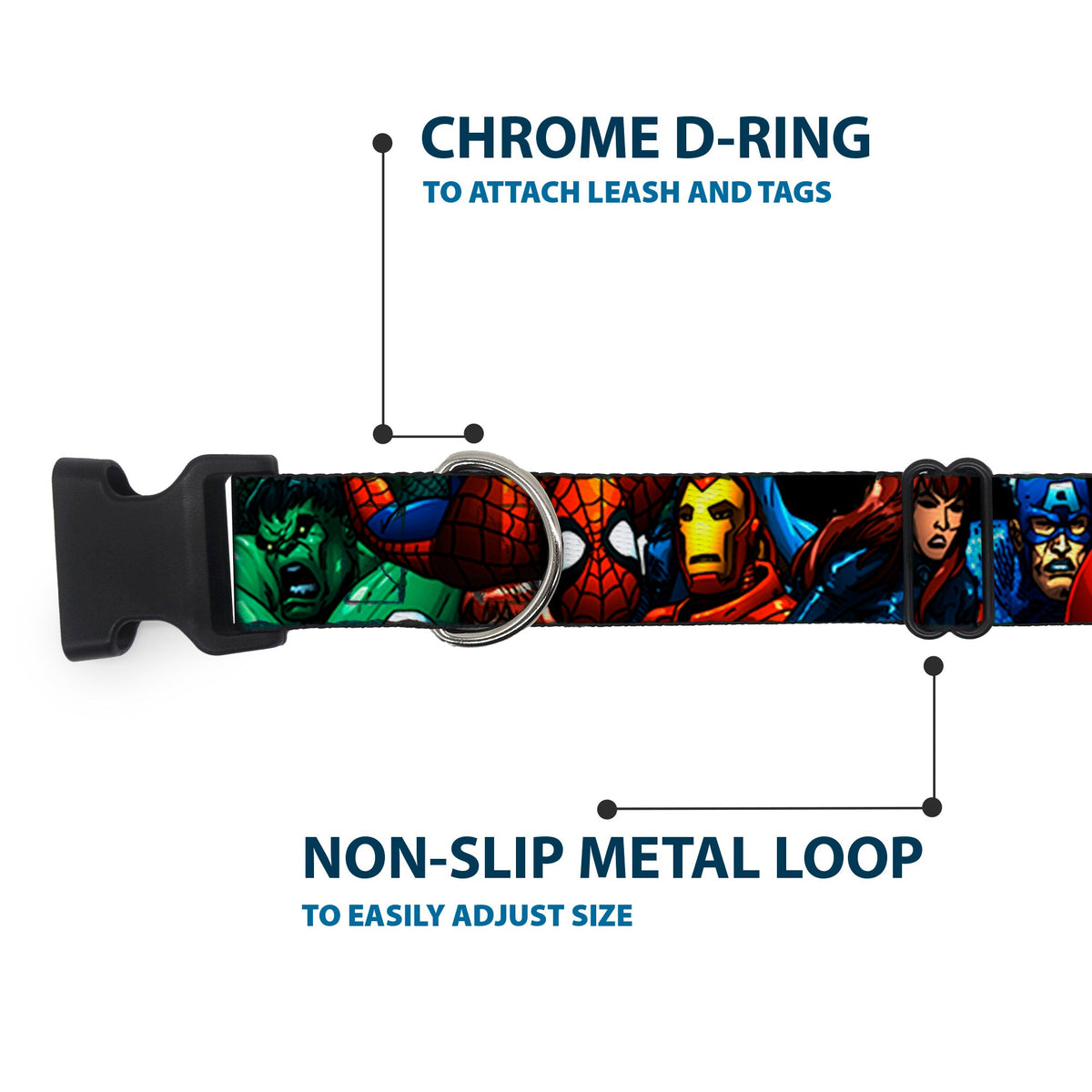 Plastic Clip Collar - Marvel Universe Superheroes Stacked