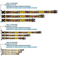 Plastic Clip Collar - MARVEL/Retro Comic Panels Black/Yellow