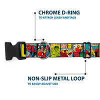 Plastic Clip Collar - MARVEL/Retro Comic Panels Black/Yellow
