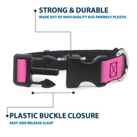 Plastic Clip Collar - BARBIE Script Signature Logo Pink/White