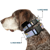 Plastic Clip Collar - Tinker Bell Poses Purple/Pink Fade
