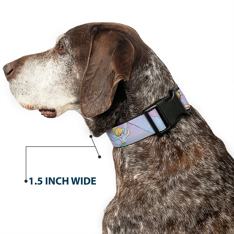 Plastic Clip Collar - Tinker Bell Poses Purple/Pink Fade