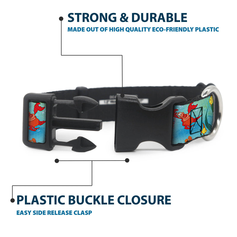 Plastic Clip Collar - Ariel, Sebastian & Flounder Scene