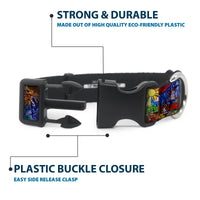 Plastic Clip Collar - Beauty & the Beast Stained Glass Scenes
