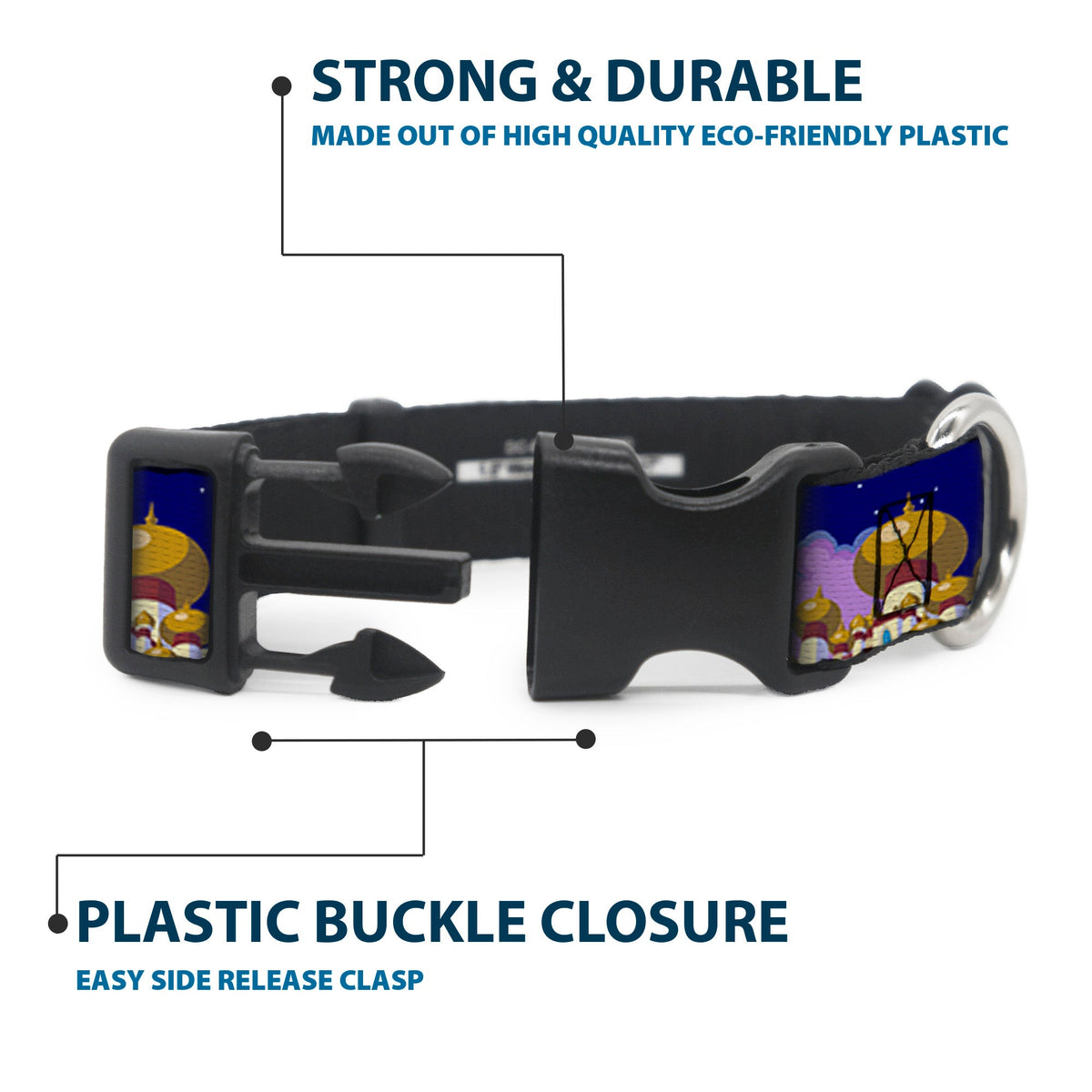 Plastic Clip Collar - Aladdin & Jasmine Magic Carpet Ride Scenes