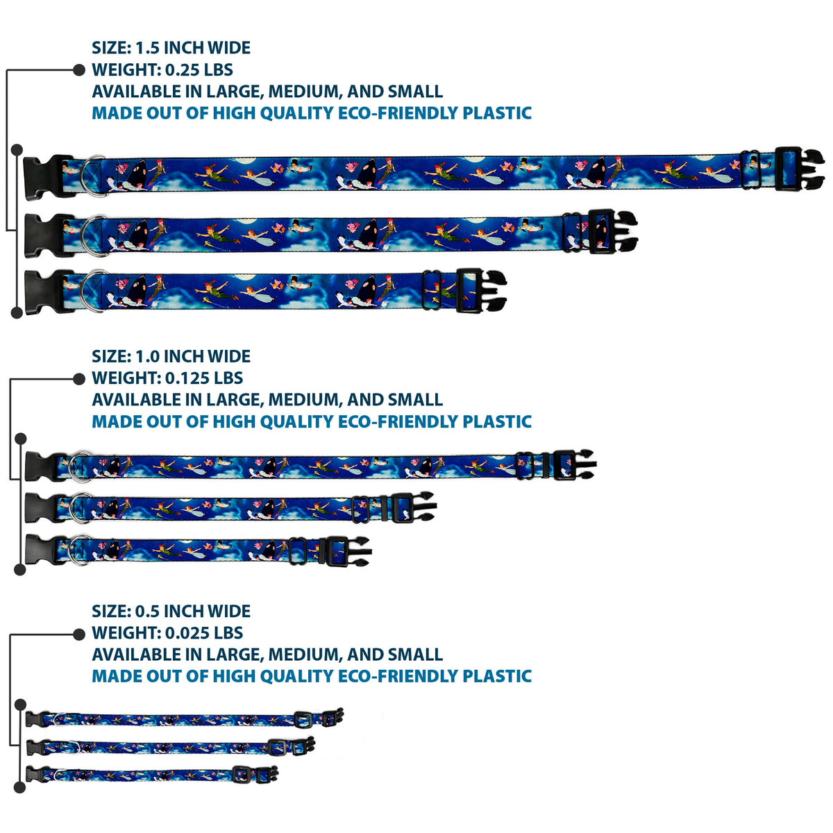Plastic Clip Collar - Peter Pan Flying Scene