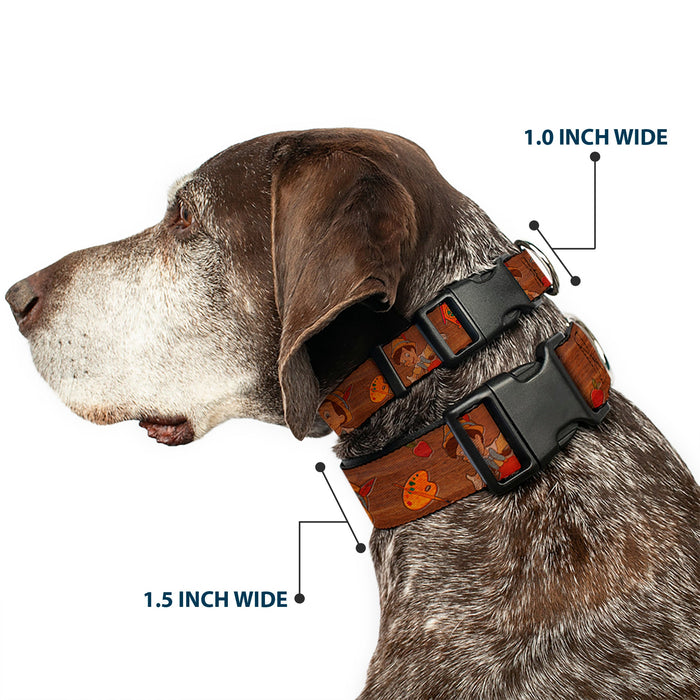 Plastic Clip Collar - Pinocchio Poses Black/White/Multi Color